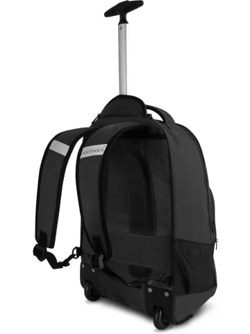 normani Rucksack mit Trolleyfunktion 30 Liter Yori in Schwarz