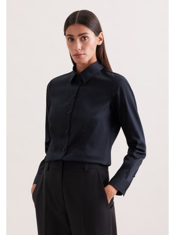 Seidensticker Klassische Bluse Regular in Schwarz