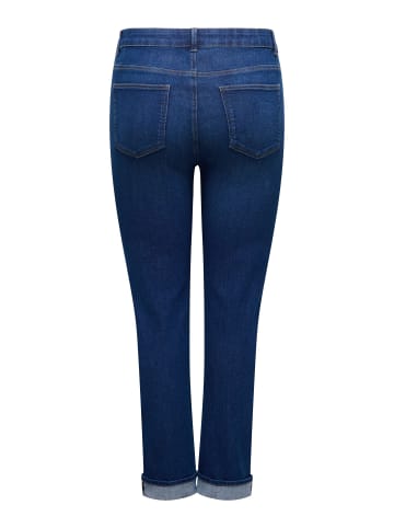 ONLY Carmakoma Slim Fit Jeans in Dark Blue Denim