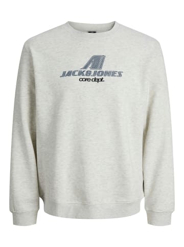 JACK & JONES Junior Sweatshirt JCOTIER PRINT SWEAT CREW NECK JNR in white melange