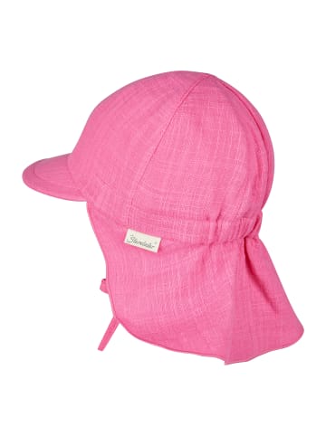 Sterntaler Schirmmütze mit Nackenschutz uni in magenta