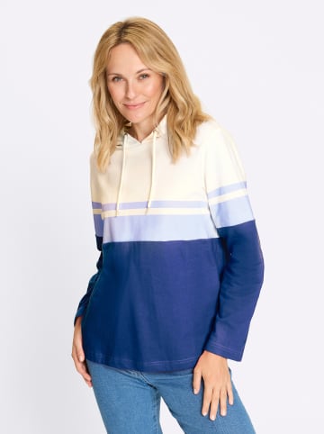 Sieh an! Sweatshirt in dunkelblau-hellblau