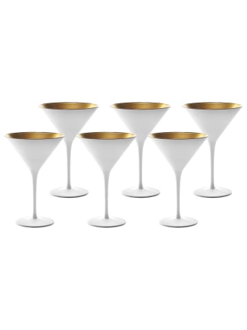 Stölzle 6er Set Cocktailschalen Elements in 240 ml in Weiß-Gold