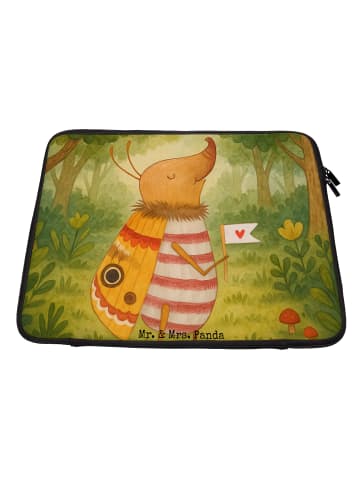 Mr. & Mrs. Panda Laptop Tasche Nachtfalter Fähnchen Design ohne ... in Weiß