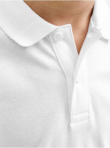 JACK & JONES Junior Poloshirt Pique Bio-Baumwolle Jprblaweston in bright white