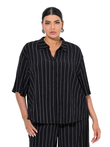 Ulla Popken Hemdbluse in schwarz