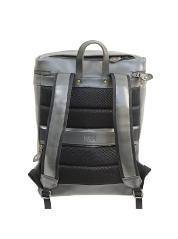 Buckle & Seam Siwa Rucksack Leder 47 cm Laptopfach in anthrazit