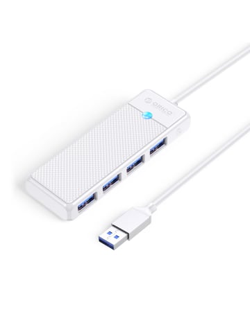 Orico PAPW4A-U3 USB-Hub mit 4 Anschlüssen (4x USB-A 3.0, 0,15 m Kabel) – Weiß