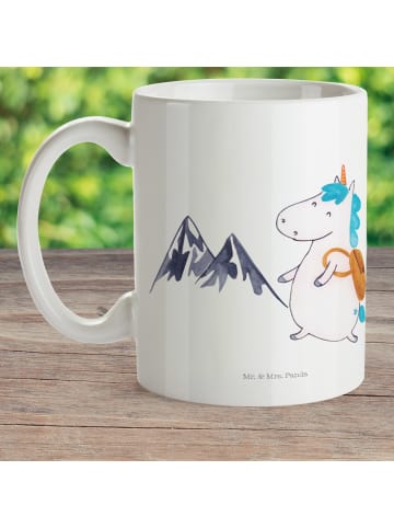 Mr. & Mrs. Panda Plastikbecher Einhorn Bergsteiger ohne Spruch in Weiß