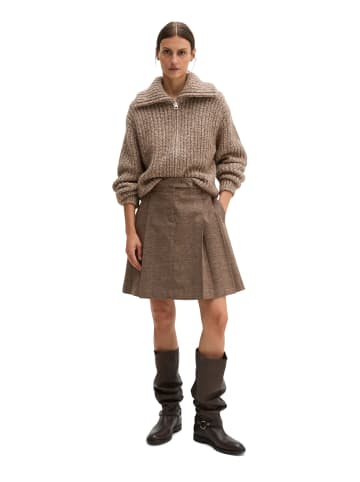 Marc O'Polo Falten-Minirock A-Shape in Dark Brown