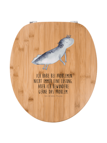 Mr. & Mrs. Panda Klodeckel Axolotl Schwimmen mit Spruch in Braun