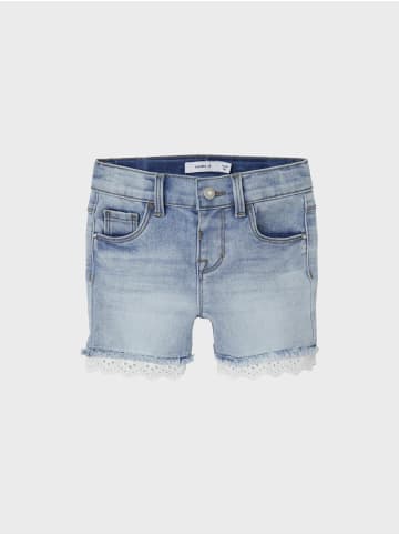 name it Shorts Denim Mid Waist Skorts in Blau