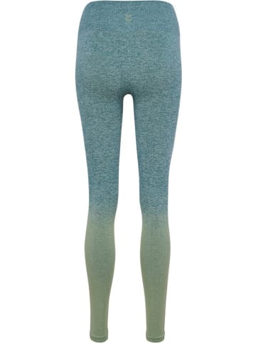 Hummel Sportleggings "Yoga Seamless Gradient Hw Tights" in Grün