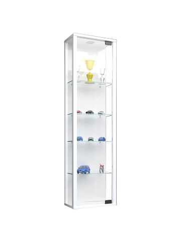 ebuy24 Vitrinenschrank Stano Weiß 33 x 18 cm