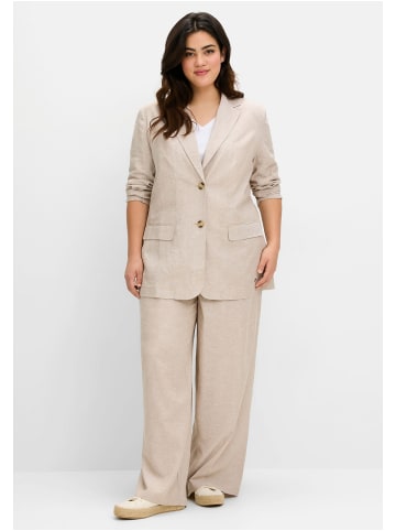 sheego Blazer in beigefarben