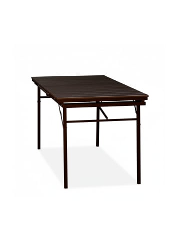 relaxdays Gartentisch in Braun - (B)166 x (H)76 x (T)78 cm