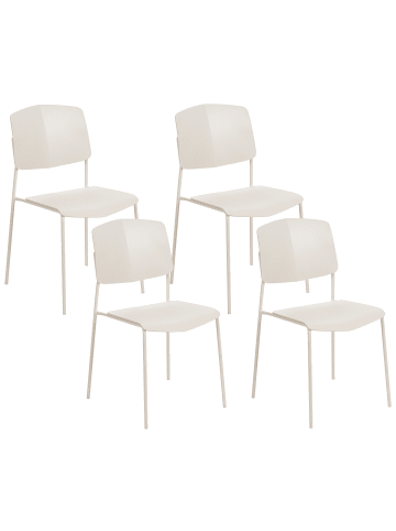Beliani 4er-Set Esszimmerstuhl ASTORIA in Beige