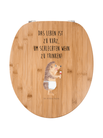 Mr. & Mrs. Panda Motiv WC Sitz Igel Wein mit Spruch in Braun