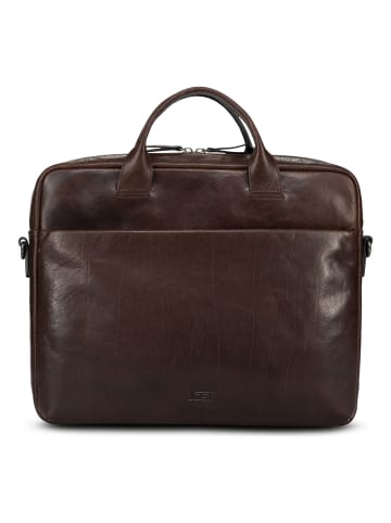 Jost Glasgow Aktentasche Leder 37 cm Laptopfach in brown