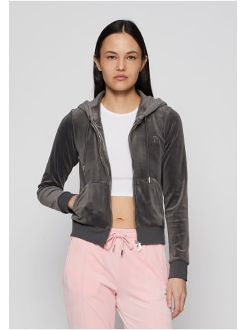 Juicy Couture Juicy Couture Damen Juicy Couture ZIP THROUGH HOODIE WITH ZIP PULL & JC in top hat