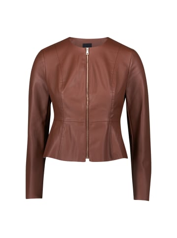 Zero  Blazer-Jacke in Lederoptik in Cappuccino