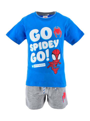Spiderman 2tlg.Outfit T-Shirt & Shorts Marvel Spidey in Blau