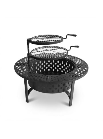 relaxdays Feuerschale in Schwarz - (H)71 x Ø 92 cm
