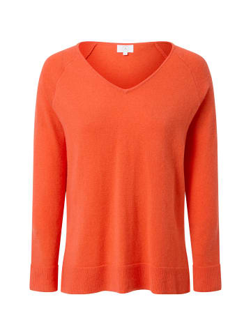 CASH-MERE.CH V-Ausschnitt Pullover mit Seitenschlitzen in Sonnengelb