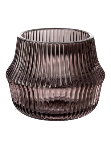 Fink Teelichthalter Freya braun, grau, silber - (H) 7 cm