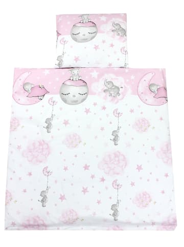 TupTam Unisex Baby Wiegenset 4-teilig in hellrosa