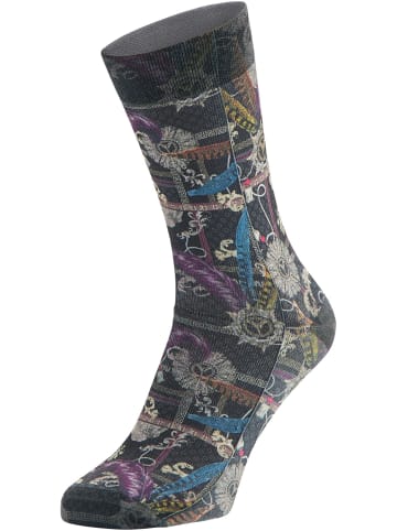 Carlo Colucci Businesssocken Cirrincione in Schwarz / Mehrfarbig