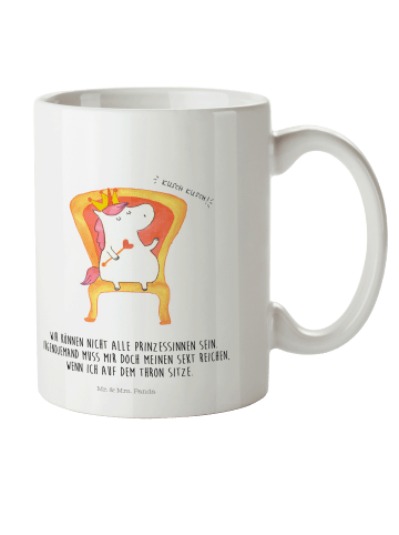 Mr. & Mrs. Panda Kindertasse Einhorn Prinzessin mit Spruch in Weiß