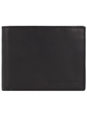 Greenburry Pure Black Geldbörse RFID Schutz Leder 13 cm in black