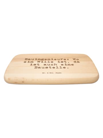 Mr. & Mrs. Panda Snackbrett Spruch Bauingenieur Wille mit Spruch in Transparent