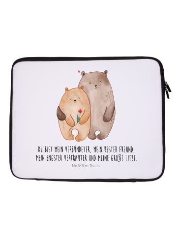 Mr. & Mrs. Panda Notebook Tasche Bären Liebe mit Spruch in Weiß