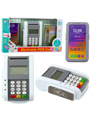 LEAN TOYS Shop-Set Zahlungsterminal Telefonkarte Lichter Geräusche