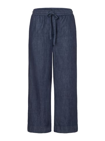 More & More fließende, verkürzte Jeans-Schlupfhose in dark blue denim