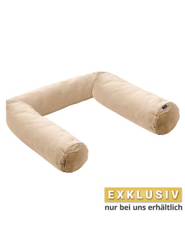 Alvi Bettschlange / Schlummer-Lounge Musselin 180 cm - Sand-Beige in beige