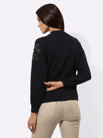 creation L Modal-Mix-Pullover in schwarz