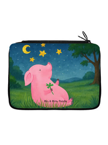 Mr. & Mrs. Panda Federtasche Schwein Glück Design ohne Spruch in Weiß