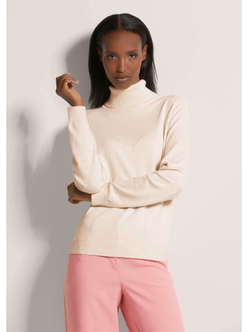 MADELEINE Schmaler Feinstrickpullover in perlweiß