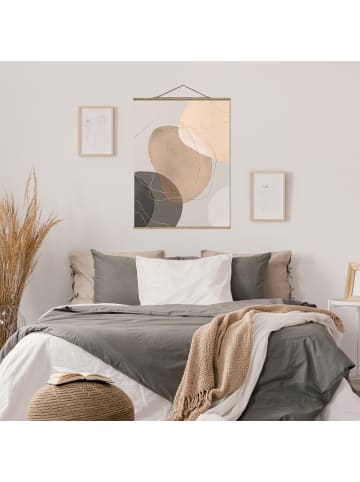 WALLART Stoffbild - Verspielte Impressionen in Beige in Creme-Beige