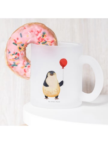 Mr. & Mrs. Panda Glas Pinguin Luftballon ohne Spruch in Transparent