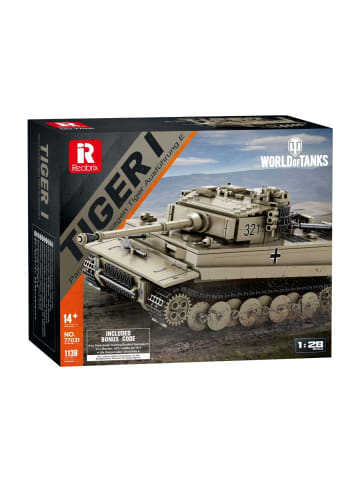 Reobrix World of Tanks Tiger I Kettenfahrzeug 1:28 Klemmbaustein Set 1138