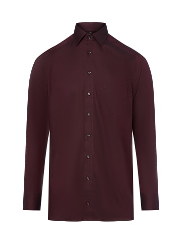OLYMP  Hemd in bordeaux marine - 0002