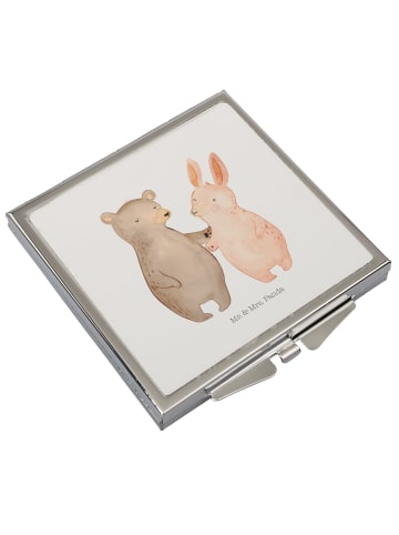 Mr. & Mrs. Panda Taschenspiegel Bär und Hase Umarmen ohne Spruch in Weiß