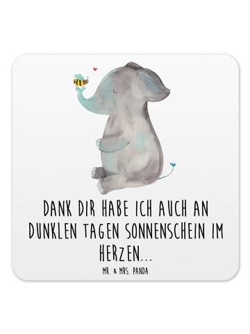 Mr. & Mrs. Panda Untersetzer Set Elefant Biene mit Spruch in Weiß