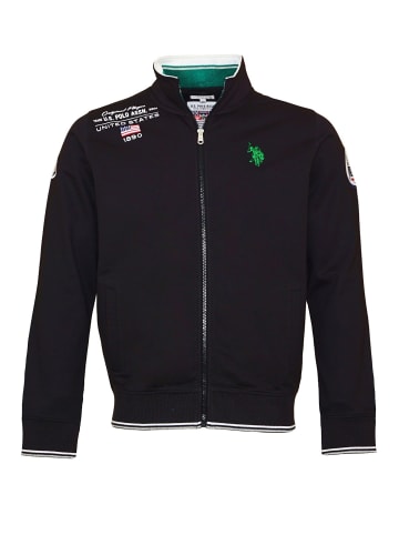 U.S. Polo Assn. Jacke 'Zip and Batch' in schwarz