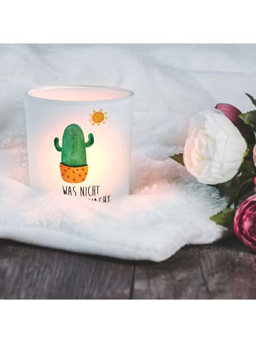 Mr. & Mrs. Panda Glas Teelichthalter Kaktus Sonne mit Spruch in Transparent