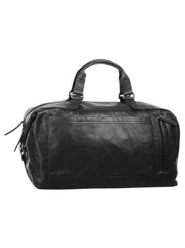 SPIKES & SPARROW Reisetasche echt Leder in schwarz